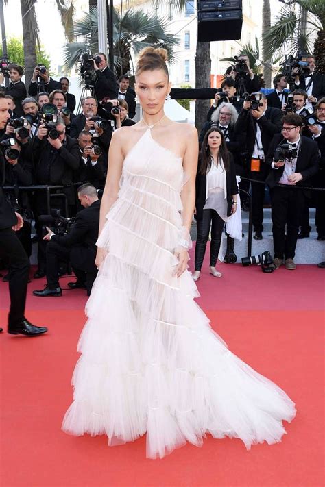 vestito in tulle trasparente dior bella hadid|bella hadid christian dior.